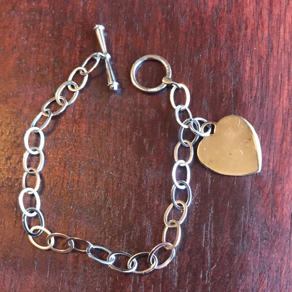 Sterling Ross Simons toggle heart bracelet - 7.75” long - Picture 12 of 12